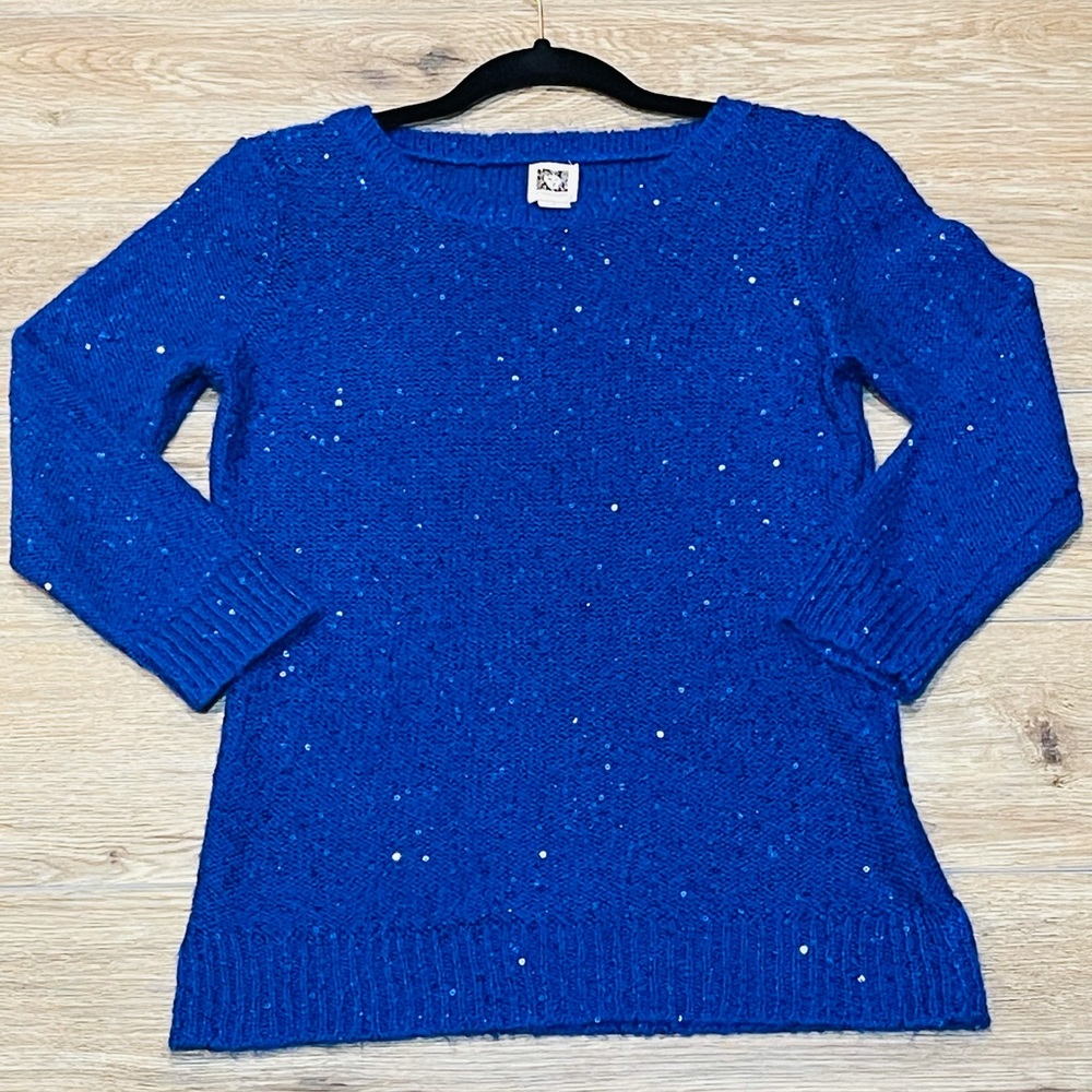 Anne Klein Beautiful Women Sequence Sweater.